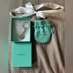 Tiffany & Co. Silver Heart Tag Key Ring